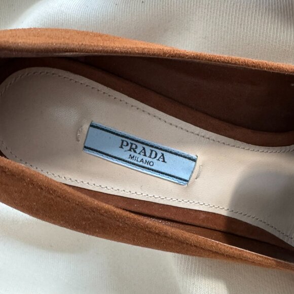 PRADA Ornament-embellished Suede Loafer Pump In Palissaedro, size 40 - Picture 3 of 8
